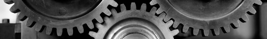 The image illustrates the metaphor of high equipment reliability and showcases powerful gears