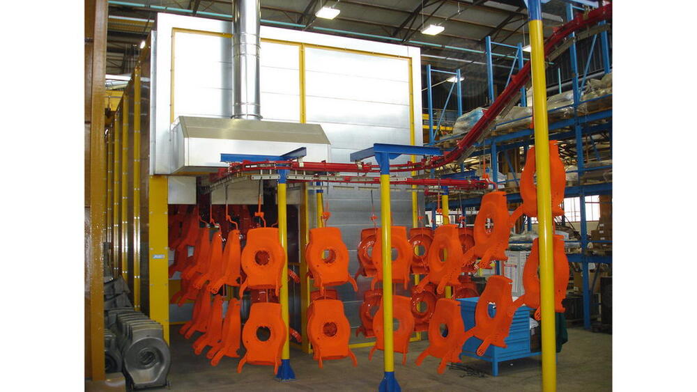 Photo of a curing oven with indirect heating (with heat exchanger)