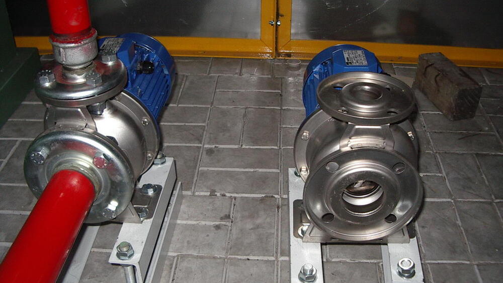 Stainless steel pumps (AISI 316L) for the pretreatment tunnel