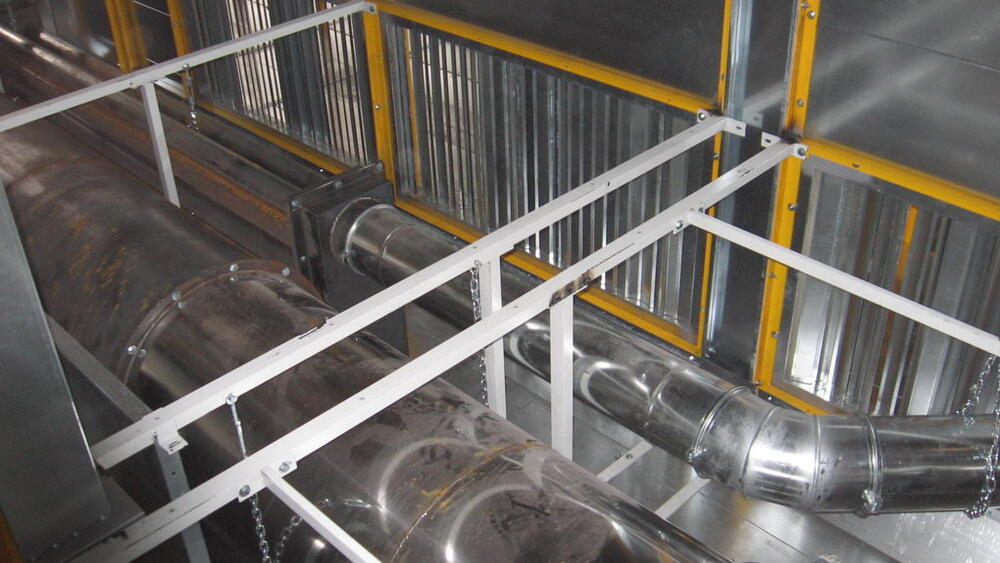 In the photo heat exchanger made of heat-resistant AISI 430 stainless steel